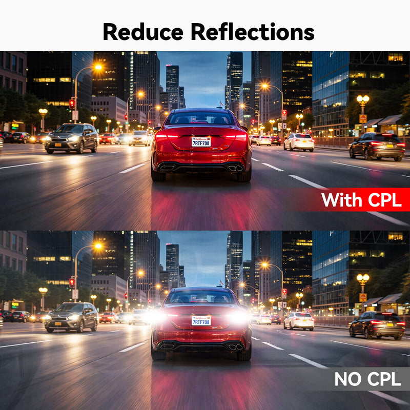 REDTIGER F7NA Circular Polarizing Lens, CPL Filter for Dash Cam, Lens Protection for F7NA, Reduce Glare & Reflection, Enhance Contrast(Not Compatible with F7NP/F7N/F7NT/F17)