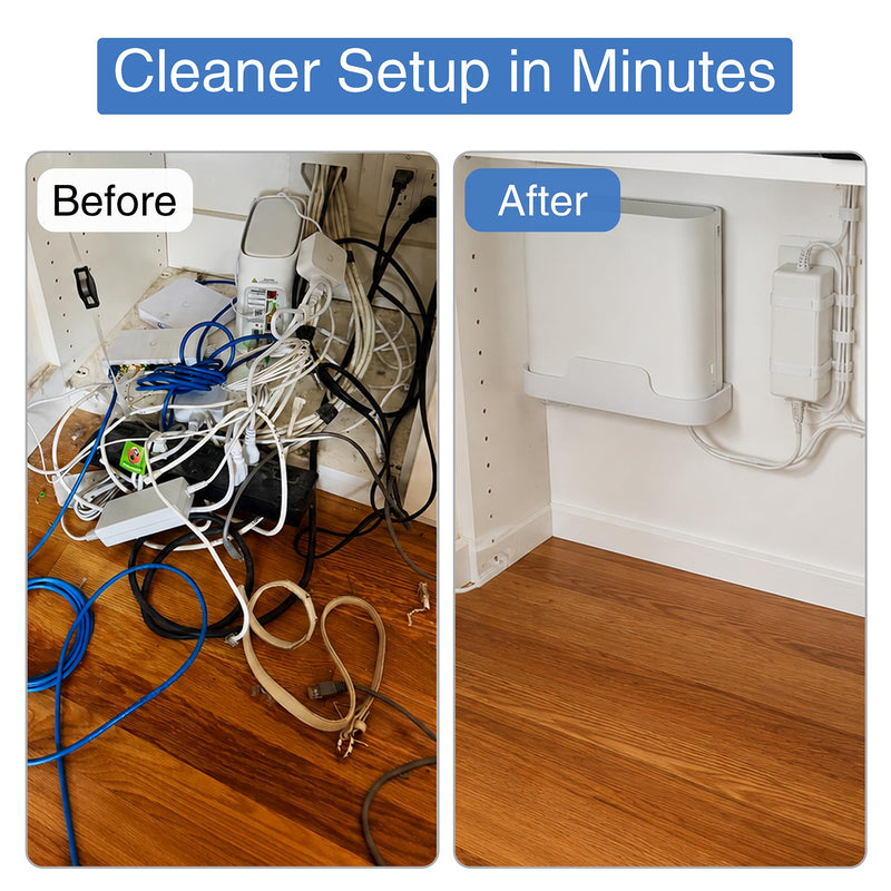 Wall Mount Compatible with AT&T Fiber BGW320, Metal Gateway Bracket | Holds Gateway and Power Adapter Together for a Cleaner Wall-Mounted Setup