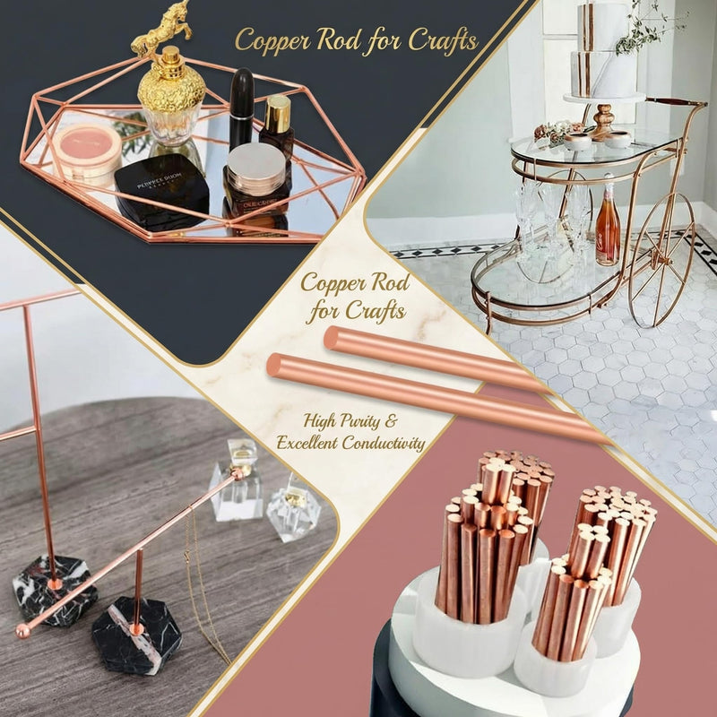 Therwen 20 Pcs Pure Copper Round Rod 11.8 Inch Length Bare Metal Solid Copper Rod Lathe Bar Stock for Crafts (0.12 Inch/ 3 mm in Diameter) 0.12 Inch/ 3 mm in Diameter