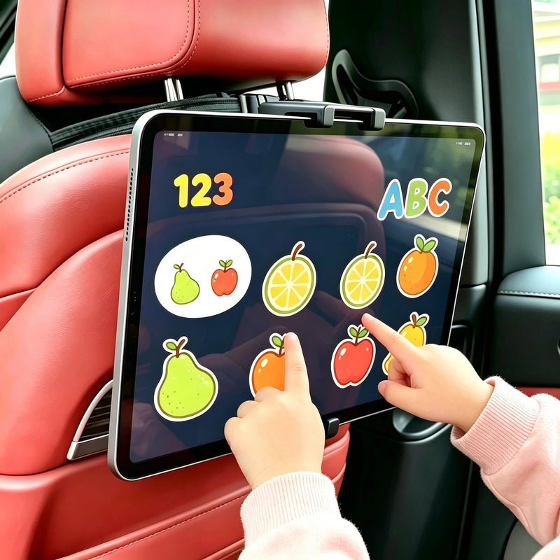 Car Tablet Holder for BMW X3 X5 X6 5/7-Series iX I20 G05 I5 G06 G60 G61 G70 G45, BackSeat Tablet Headrest Mounts 360° Rotation Strong Gravity Clamp Trip Travel Essentials Accessories for phones, Black