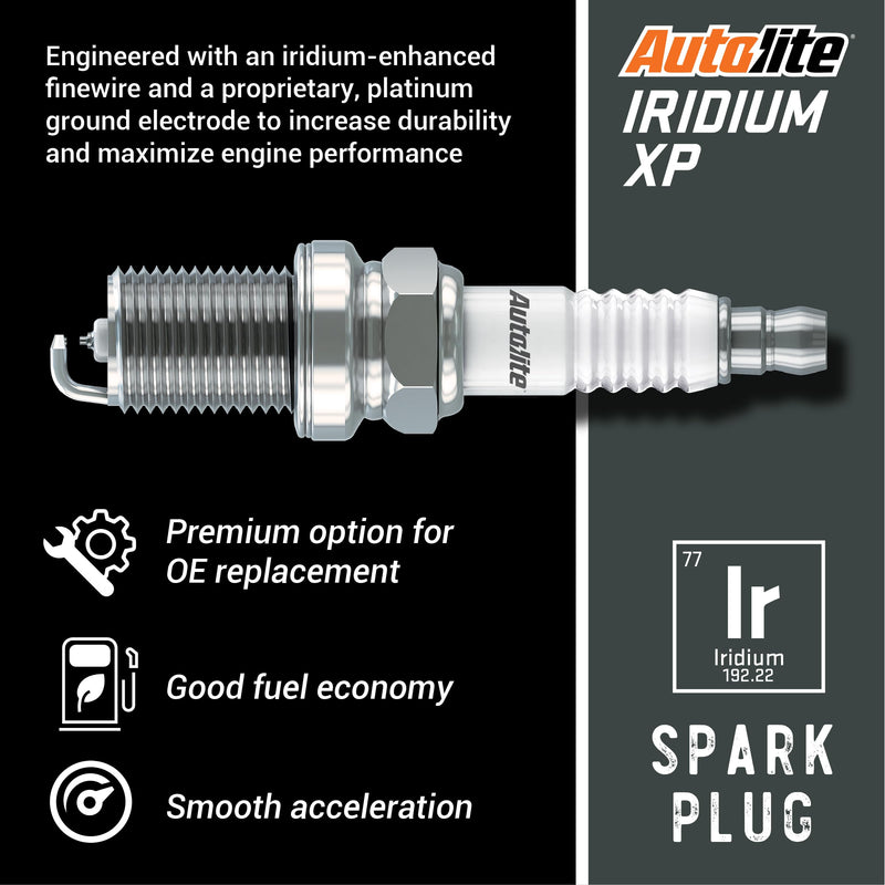 Autolite Iridium XP Automotive Replacement Spark Plugs, XP3924 (4 Pack)