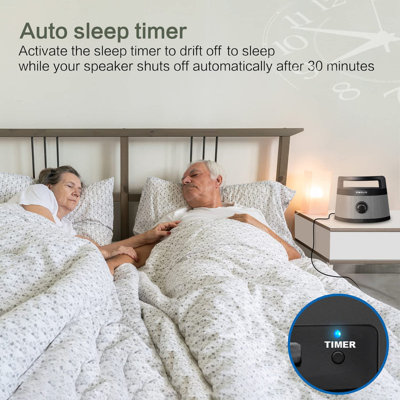 SIMOLIO Wired Speakers for TV with Tone Control, TV Wired-Speakers with 5.5M Long Cord for Digital & Analog Audio, Personal TV Soundbar with Sleep Timer, Ideal for Hard of Hearing and Seniors SM-961