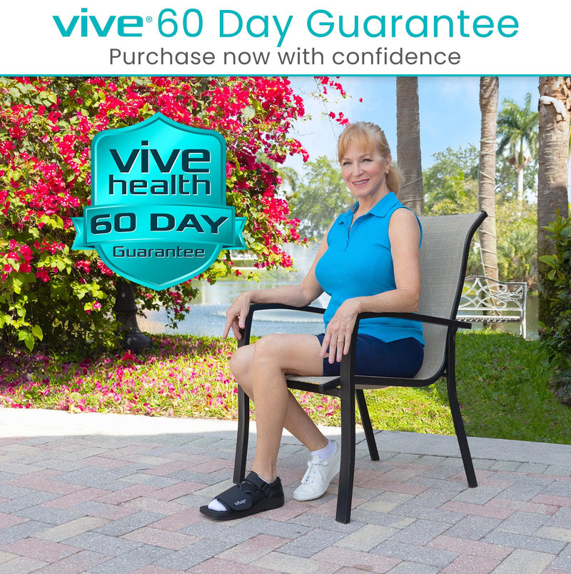 Vive Post Op Shoe - Lightweight Medical Walking Boot with Adjustable Strap - Orthopedic Recovery Cast Shoe for Post Surgery, Fractured Foot, Injured Toes, Stress Fracture, Sprains - Left or Right Foot X-Small