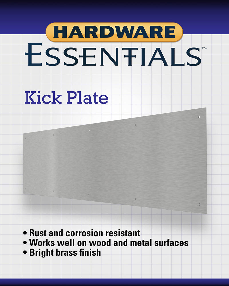 Hardware Essentials 852737 Aluminum Non-Magnetic, Screw-In, Door Kick Plate 8" x 34" Anodized Aluminum Finish