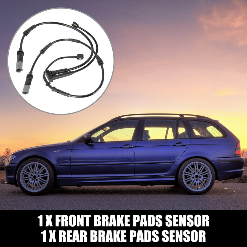 X AUTOHAUX Pair 34356887151 Front 34356799736 Rear Brake Pad Electronic Wear Sensor for BMW X1 X2 for Mini Cooper