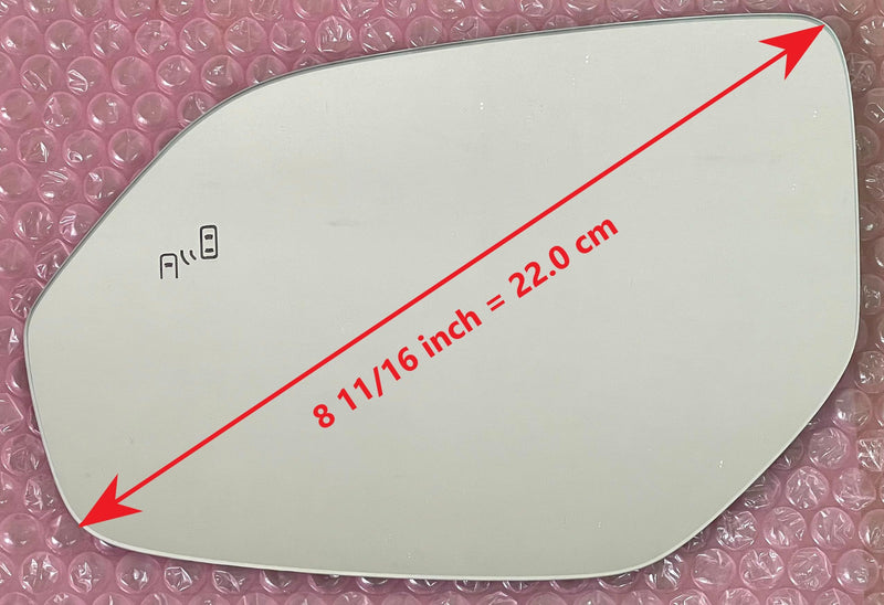 Blind Spot Mirror Glass with Full Size Adhesive for 2018-2025 Volkswagen Atlas Driver Side View Left LH