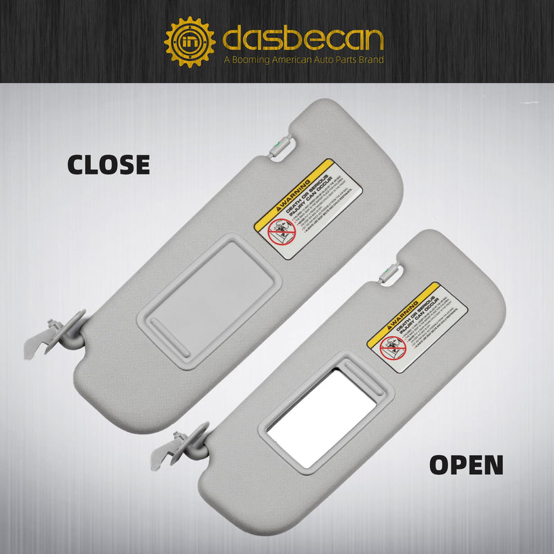 Dasbecan Gray Left Driver Side Sun Visor Compatible with Hyundai Elantra 2011 2012 2013 2014 2015 Replaces# 852103X000TX Left Gray