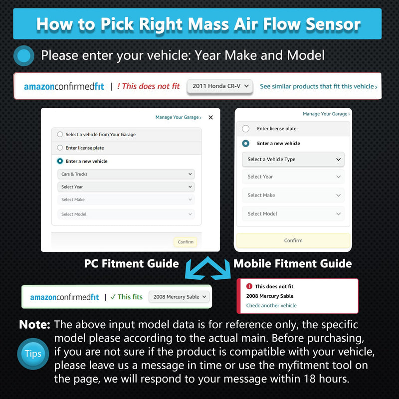  [AUSTRALIA] - Mass Air Flow Sensor Maf Meter Compatible with Chevrolet Equinox 1.5L 2018-2020; Malibu 1.5L 2016-2020 & GMC Terrain 1.5L 2018-2019 Replace OE 23118170 23366103 20787043