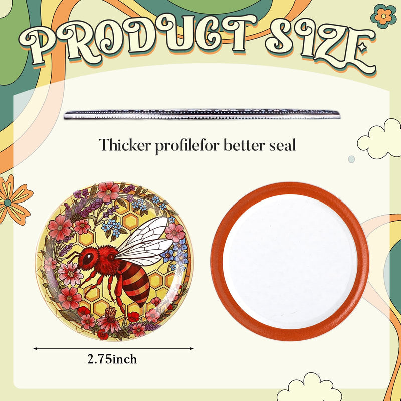 120 Pack Regular Mouth Canning Lids, 4 Style 2.75'' Decorative Mason Jar Lids Rust-Resistant Tinplate Lid for Food Jam Fruits Storage Canning Supplies (Stained Glass Style) 120 Stained Glass Style