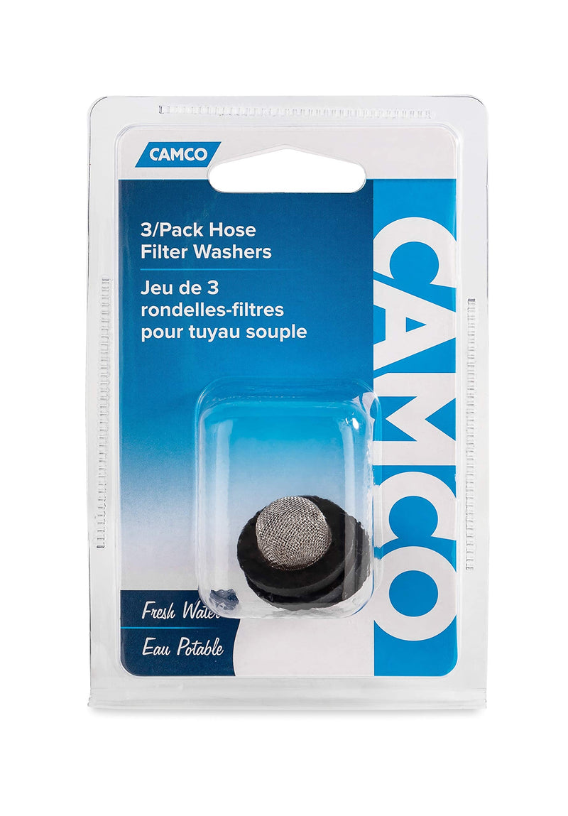 Camco 20183 1" Hose Filter Washer - Pack of 3 Black 1 Inch