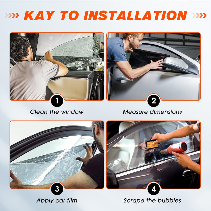 [2025 Upgrade] PAMAGOO Car Window Tint 35% VLT, 35 Percent Nano Ceramic Window Roll 20"Inch x 20'Ft, Automotive Car Tint for Privacy Sun & Glare Protection UV Heat Blocking, Scratch Resistant 5-Layer 20in x 20ft