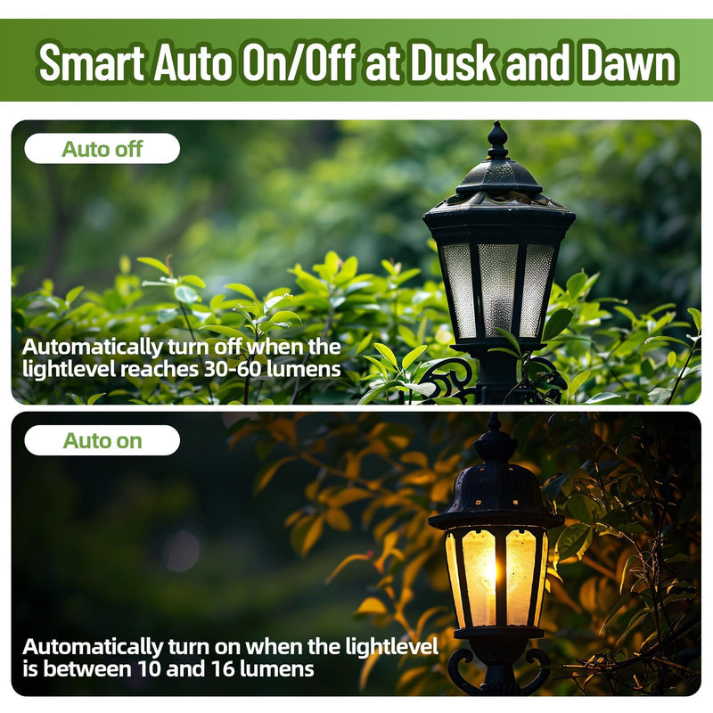 2 Pack Dusk to Dawn & Day Night Sensor, Wide Voltage 120-277VAC, 50/60 Hz, IP65 Waterproof, Swivel Mount Photocell for Yard/Parking Lot/Street