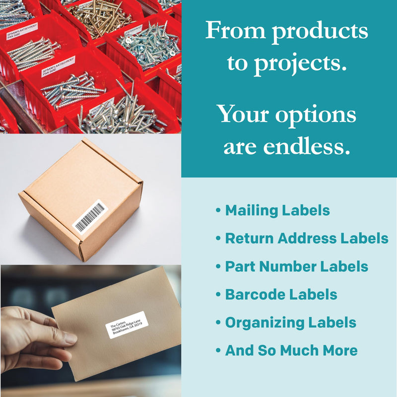 Premium Label Supply White Sticker Return Address Labels – 1-3/4" x 2/3" – Laser/Inkjet Compatible – (60 per Sheet), 25 Sheets – 1,500 Total Adhesive Labels 1500 Labels