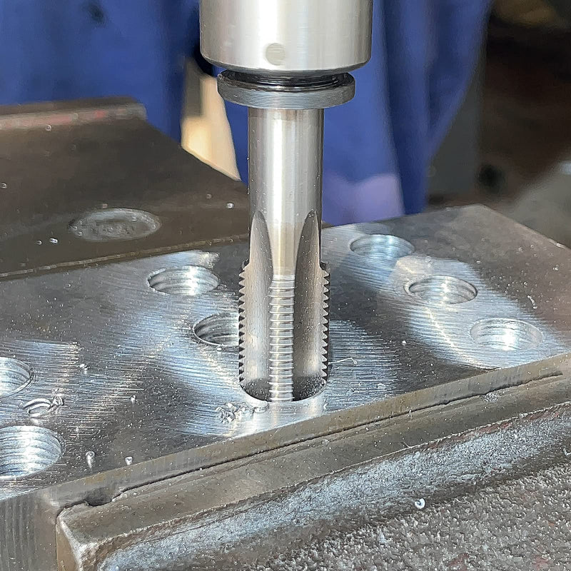 Burkit 1-1/4"-12 UNF Thread Tap Right Hand, HSS 1-1/4 x 12 UNF Straight Fluted Machine Tap