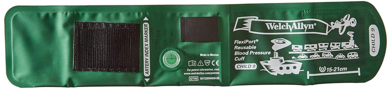 Welch Allyn REUSE-09 FlexiPort Blood Pressure Cuff, Size-09 Child, Reusable without Tubes or Connectors, Cuff Range 15-21 cm