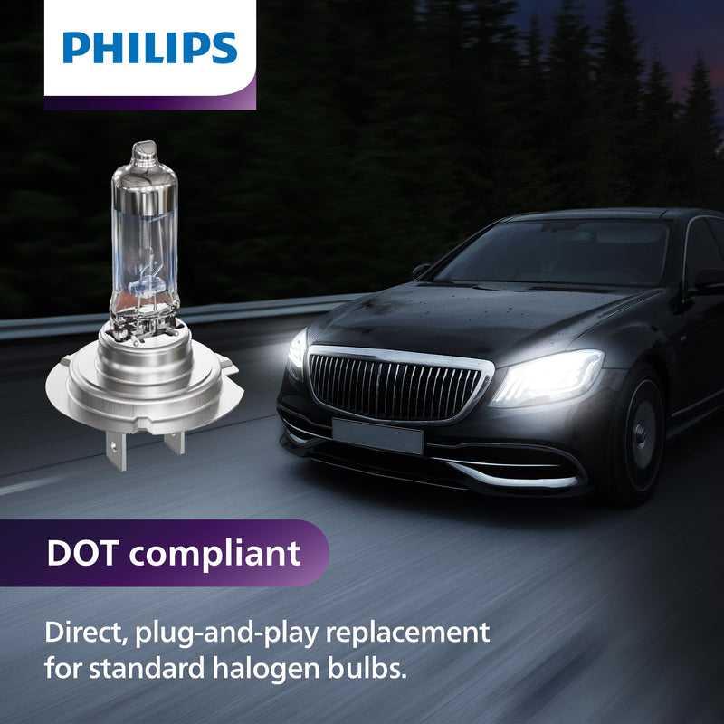 [AUSTRALIA] - Philips Automotive Lighting H7 NightGuide Platinum Premium Upgrade Automotive Replacement Headlight Bulb, Fits Select High Beam, Low Beam, and Fog Positions (Pack of 2)