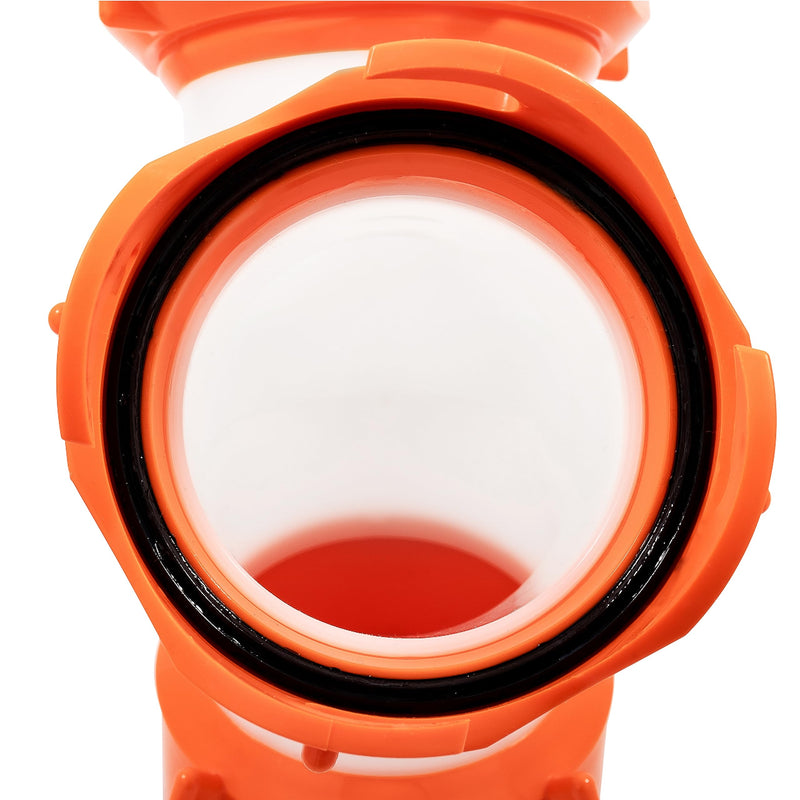 Camco RhinoFLEX Camper/RV Wye Sewer Hose Fitting | Features 360-Degree Swivel Ends & Built-In Gaskets for Odor Tight Connection | Allows for 2 Sewer Hoses to Connect to the Same Dump Station (39812),