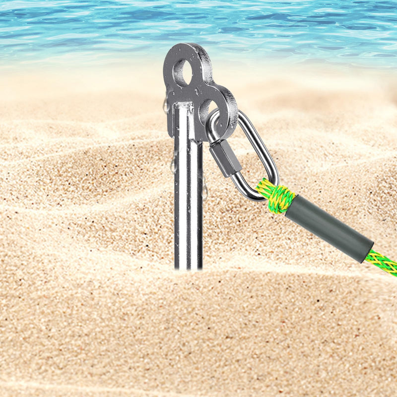 SELEWARE Sand Anchor for Boats 304 Stainless Steel Screw in Boat Anchor | Boat Sand Anchor with Removable Handle & Storage Bag, Shallow Water Boat Anchor for Pontoon, Jet Ski, Kayak, Beach, Sandbar 17"