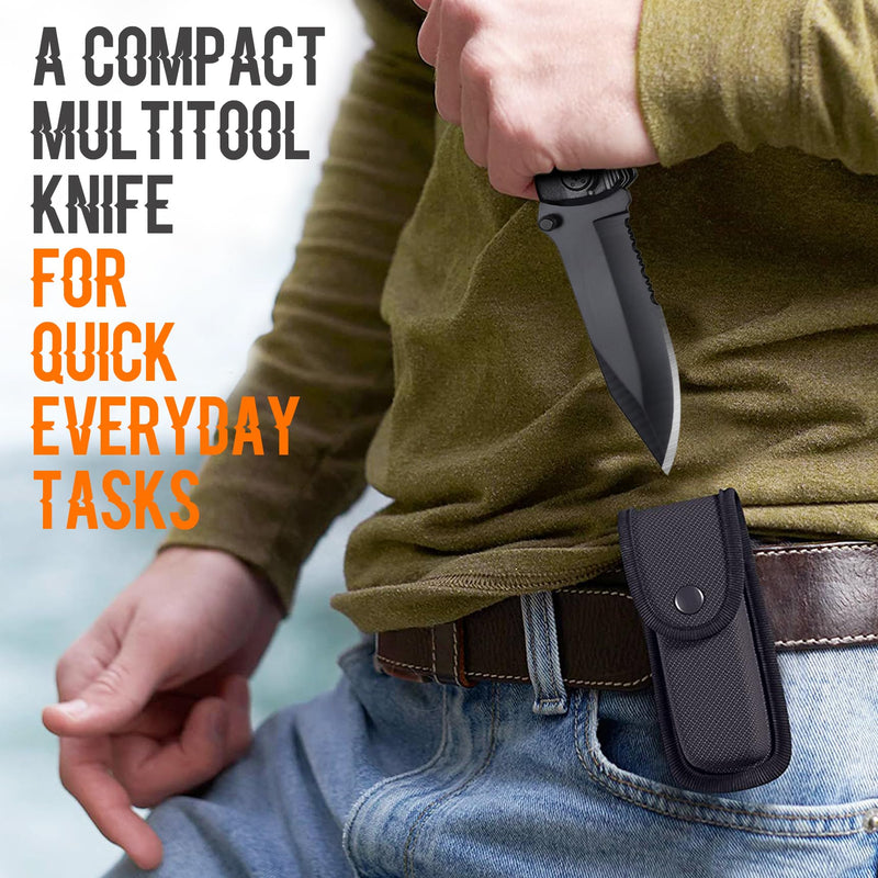 Godfather Gift, Multitool Knife, Godfather Proposal Gifts, Godfather’s Gifts from godchild, Christmas Practical Present, Gift for Camping, Hiking, Fishing, 20 in 1 Multitool GODFATHER GIFTS