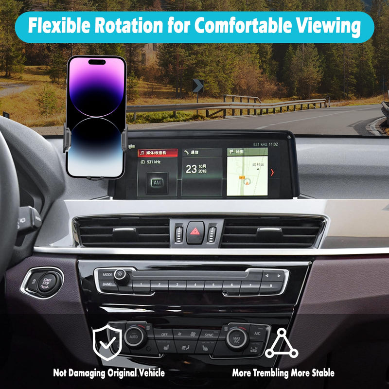 Car Phone Holder Fits for BMW X1 2016-2022/X2 2018-2023 Accessories(Only fit for 8.8-Inch Screen),Thick Cases Friendly,Cell Phone Mount for 4.7-7 in Phones X1 2016-2022/X2 2018-2023(8.8 in Screen)