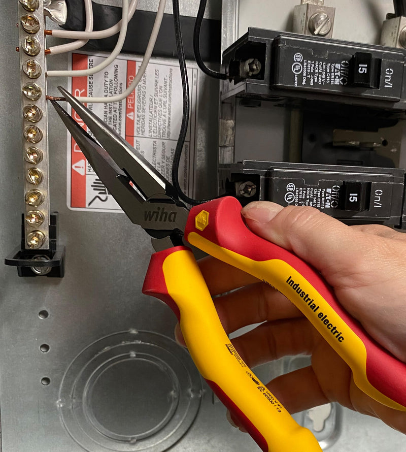 Wiha 32923 8-Inch Insulated Industrial Long Nose Pliers