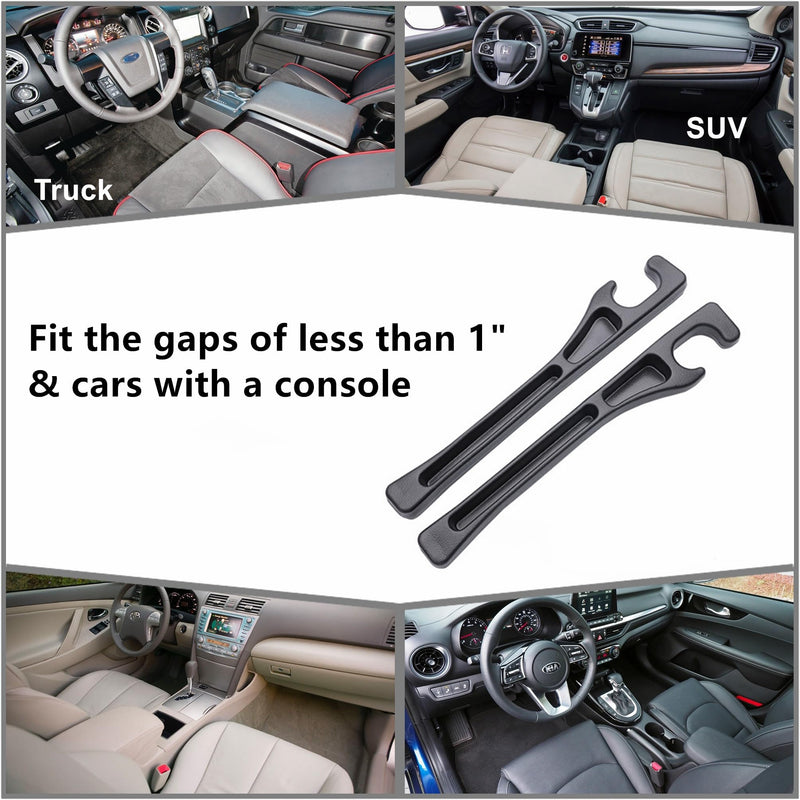 No-Drop Seat Guard, 2 Pack Car Seat Gap Filler Gap Stopper/Catcher to Fill The Gap Between Seat and Console Black Car Accessories Crevice Blocker Pad Plug YMT-A02