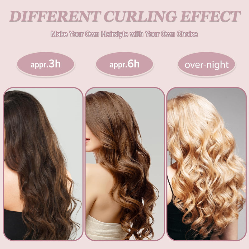 6PCS Heatless Hair Curlers Hair Curling Set, No Heat Curling Rods to Sleep in, Satin Flexi Rods for Overnight Blowout, No Heat Curler Roller for Long Medium Short Hair (Multicoloured)
