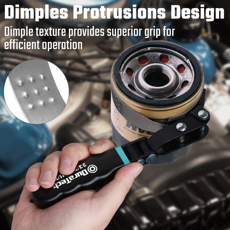 DURATECH Extra Small Swivel Oil Filter Wrench, Oil Filter Removal Tool, Fits Filters 2-3/8" to 2-11/16", Perfect for Car Repair Tools Normal