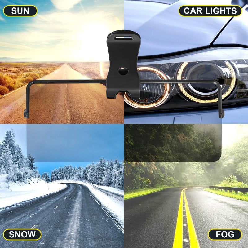 Sun Visor Extender for Car, Universal Sun Visor for Car Easy to Install, UV400 Anti-Glare Protects from Glare/UV Ray/Stray Light/Snow Blindness for Safe Driving, Clip on/Adjustable Angle