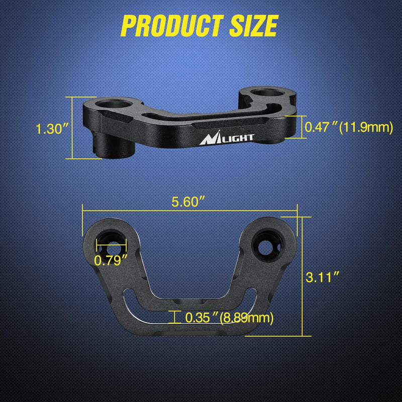 Nilight Light Mounting Bracket Hood Cowl Mount Brackets for Front A-Pillar Auxiliary Offroad LED Pod Light Work Lights on 2018-2023 Jeep Wrangler JL/JLU 2020-2023 Gladiator JT A-Pillar JL/JLU JT