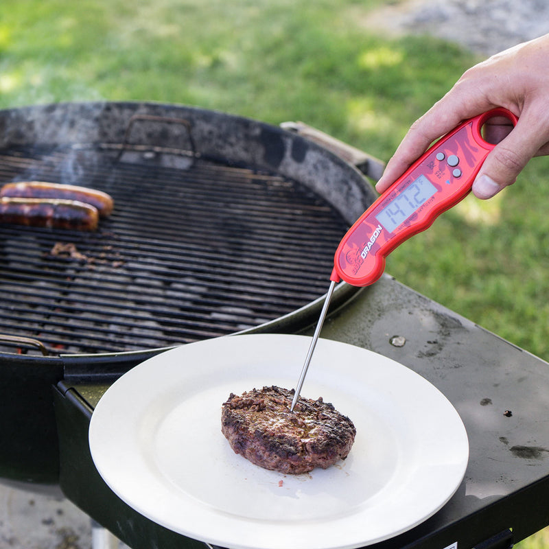 BBQ Dragon Meat Thermometer Digital - Waterproof Instant Read Food Thermometer for Cooking, Baking, & Grilling - Digital Meat Thermometer with Probe - Kitchen Thermometer for Cooking & Candy Making