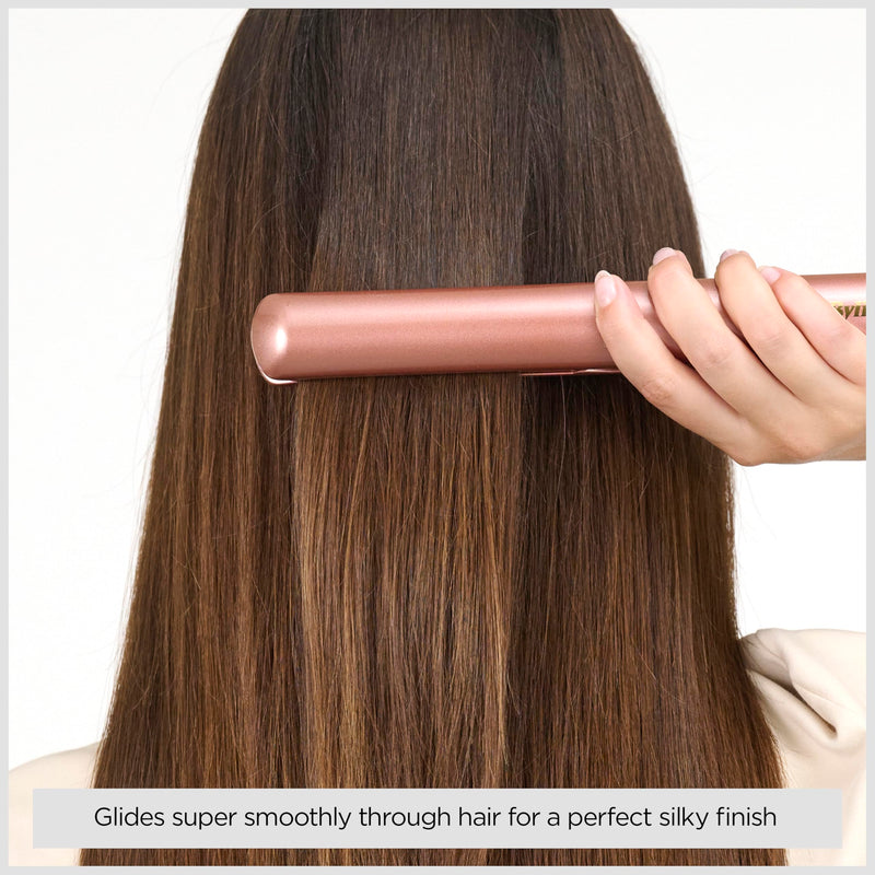 BaByliss Rose Gold Hair Straighteners - Ceramic Plates for Smooth Styling, Multi-Voltage Worldwide use, Ultra-Fast 15 Second Heat Up, 3 Heat Settings Up to 235°C, 2598U