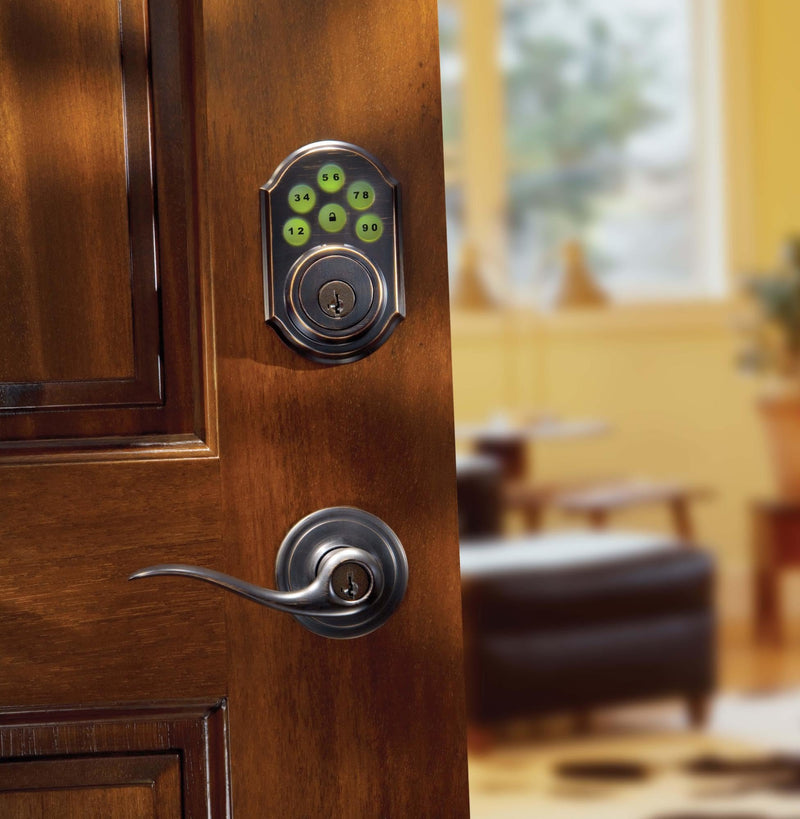 Kwikset 740TNL-S Tustin Keyed Entry Door Leverset with Smart Key from The Signature Series - Polished Brass