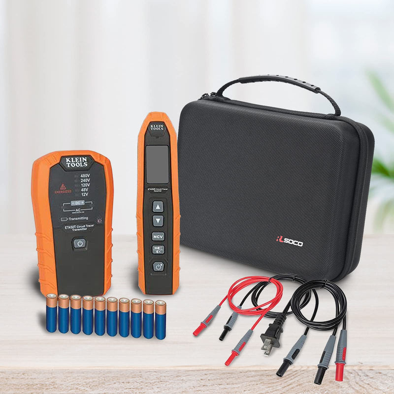 RLSOCO Carrying Case for Klein Tools ET450 Advanced Underground Circuit Breaker Finder and Wire Tracer Kit - Compact Tools Kit Organizer Case