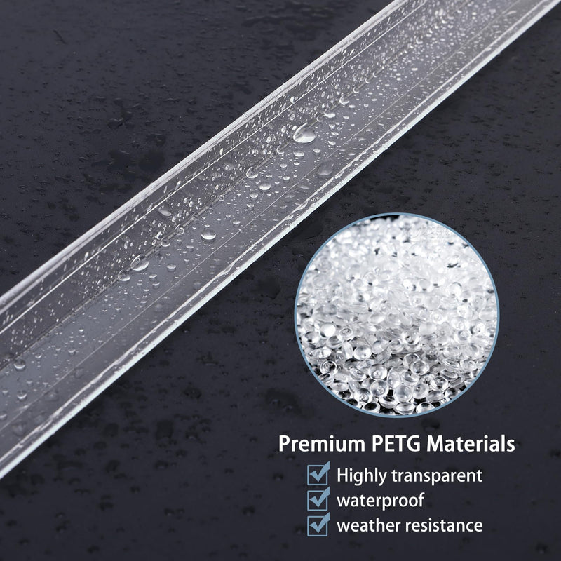  [AUSTRALIA] - Pre-Drilled Wall Corner Protectors, 2pcs x 35.4''L x 1.97''W Clear Screw Fixing Anti-Impact L-Shape Protective Edge Shields & Guards for Door Frame, Sharp Wall