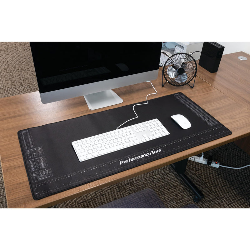  [AUSTRALIA] - Performance Tool W88977 Neoprene Mat with Ruler and Reference Charts, Chemical Resistant, 16-Inch x 35.75-Inch, Protects Work Surface from Solvents and Oils