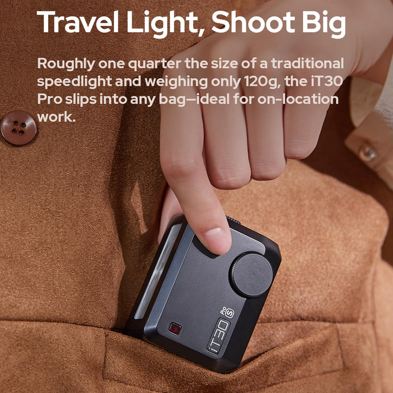 GODOX IT30Pro TTL Mini Camera Flash Light,Full-Color Touchscreen,HSS 1/8000 Second,2.4GHz X System,Built-in Diffuser and Battery IT30PRO-S (for Sony) For Sony