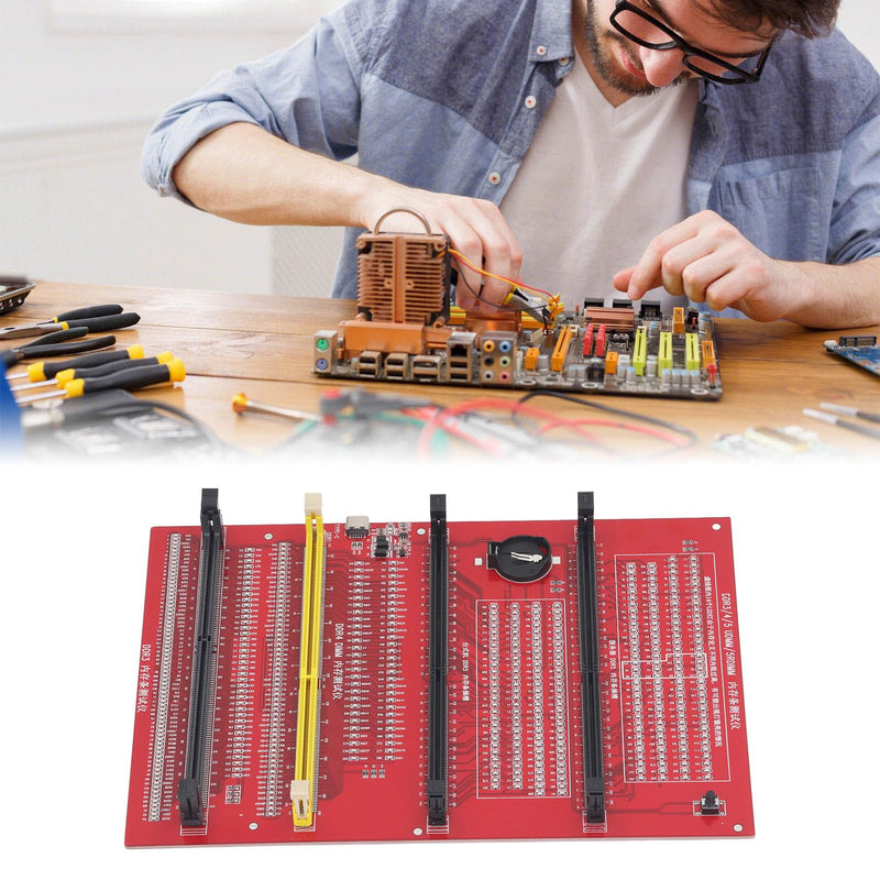 Memory Tester, Memory Diagnostic Analyzer, 4 in 1 Desktop DDR3 DDR4 DDR5UDMM DDR5RDIMM Tester Card for Desktop Server Computers