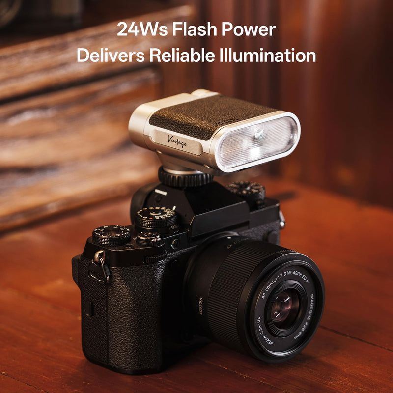VILTROX Z1 Flash for Camera GN13，6500K Hot Shoe Speedlite with 7 Levels | 24Ws Compact Flash 1s Recycle Time,800mAh Mini Flash for Portrait,S1/S2 Optical Trigge