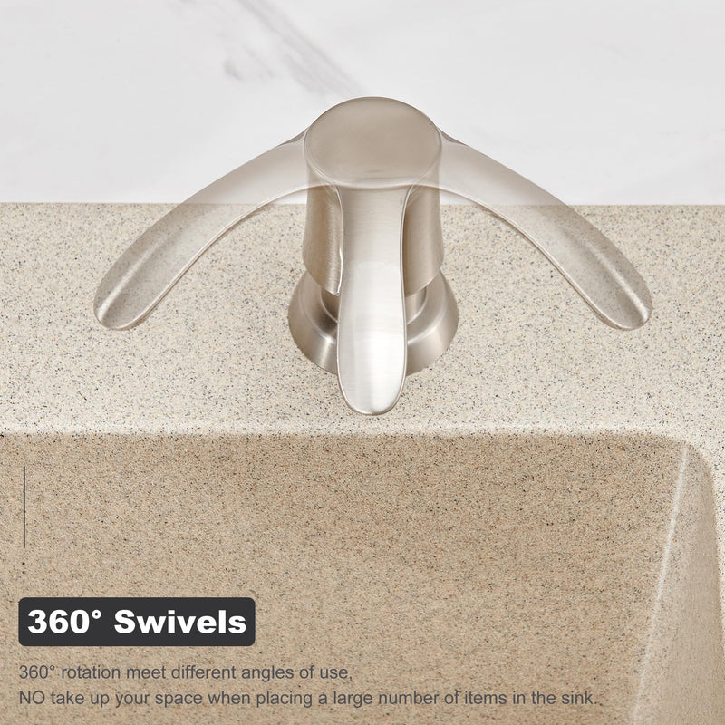 GAGALIFE Kitchen Sink Soap Dispenser - Sink Soap Dispenser Pump with 40" Silicone Extension Tube Kit (Brushed Nickel), Say Goodbye to Frequent Refills G080-1BN Brushed Nickel