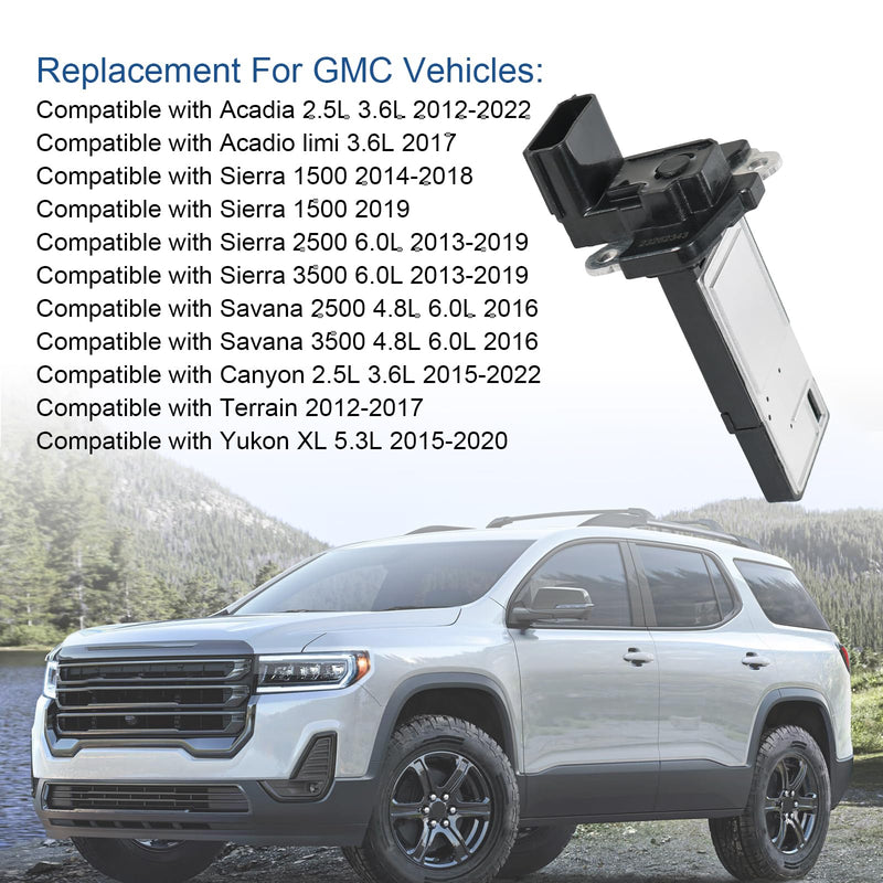 23262343 Mass Air Flow Sensor Replacement for Chevy Silverado Suburban Tahoe Impala Traverse 2014-2020, Yukon Sierra Acadia Terrain, Replace 22951817