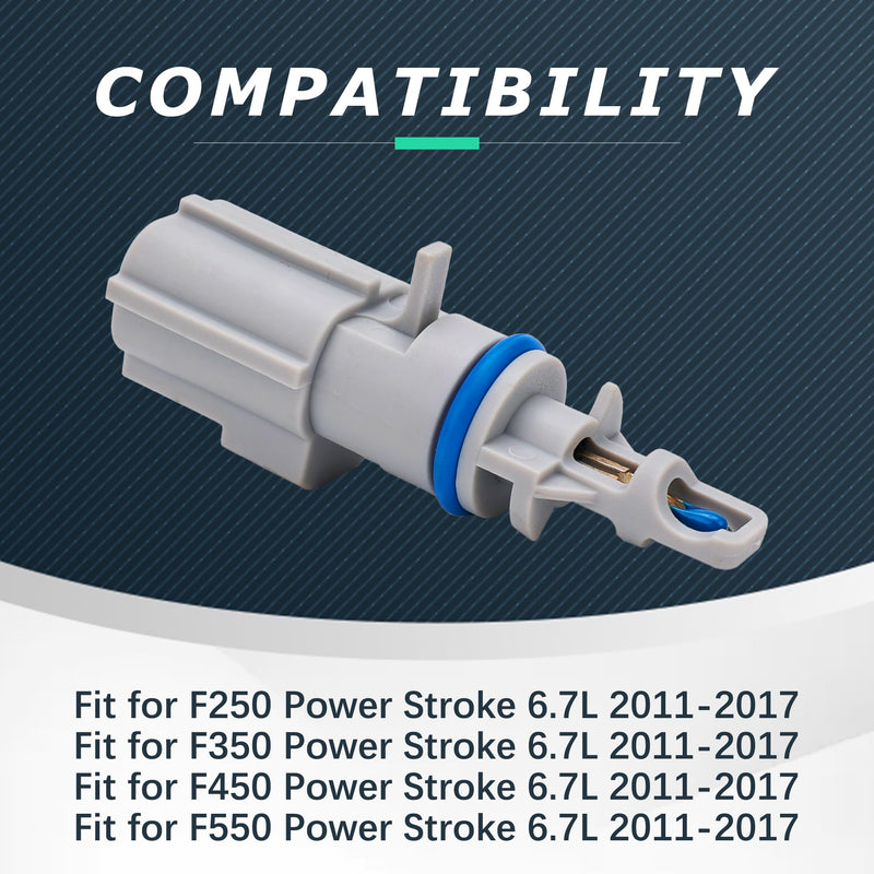 DY1146 Air Charge Temperature Sensor Intake Air IAT CACT Sensor Compatible with F250 F350 F450 F550 Power Stroke 6.7L Diesel 2011-2017, OEM# 4R8Z12A697A AP63544