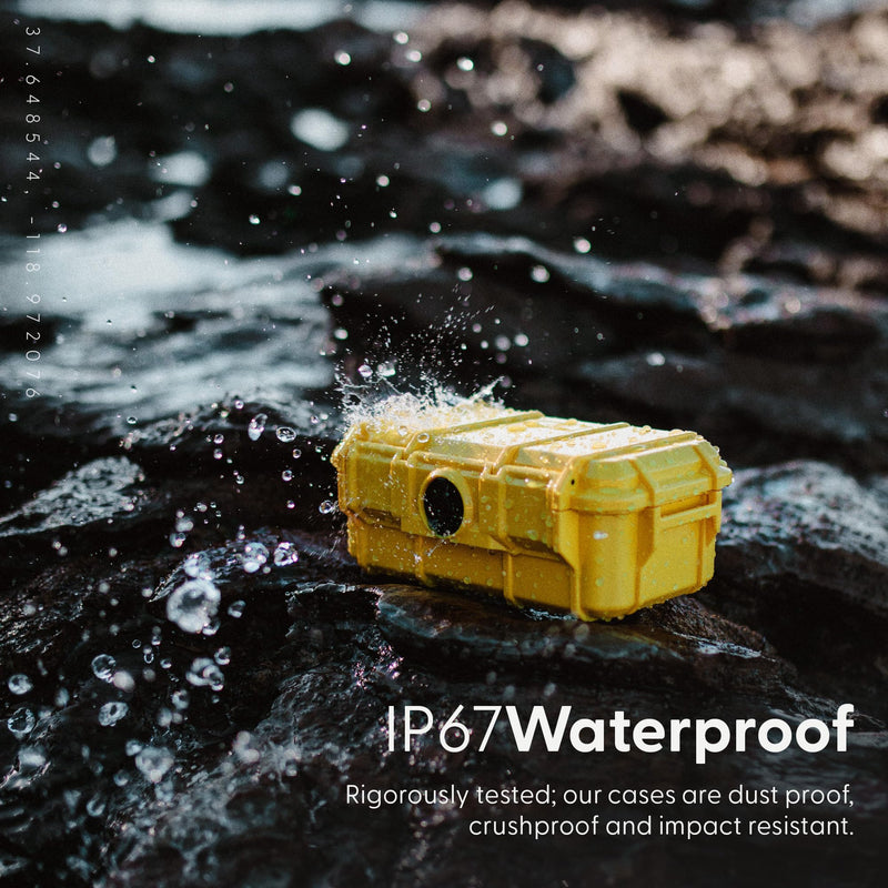 Evergreen 57 Waterproof Dry Box Protective Case - Travel Safe/Mil Spec/USA Made - for Cameras, Phones, Ammo Can, Camping, Hiking, Boating, Water Sports, Knives, & Survival (Black) Black