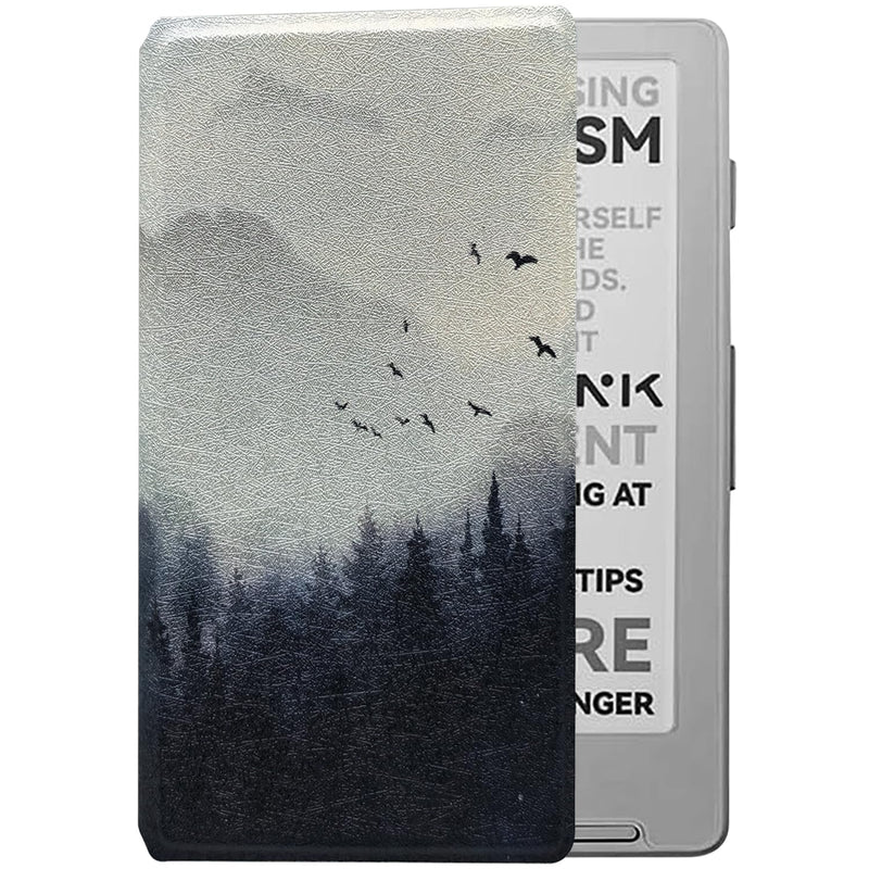 Magnetic Case Compatible with Xteink X4 4.3 Inch E-Book Reader, Ultra Thin Lightweight Leather Protective Cover with Magnetic Closure (Misty Forest) Misty Forest