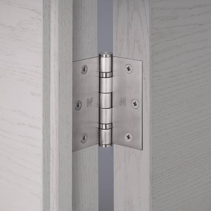 Buster and Punch Door Hinge Set of 2 3.5 x 3.5 Inch in Brass Solid Metal