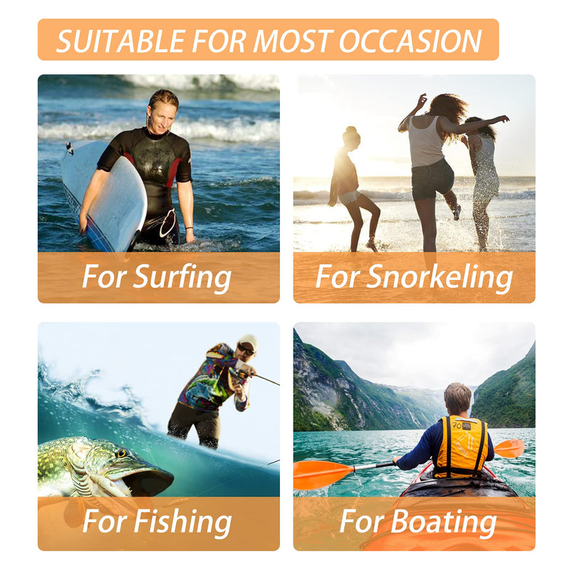 Riverruns Floating Key Ring Glow in Dark Lightweight Water Buoyant Key chain, Boat Kayak Key Chains for Water Sports Orange-medium-1pack
