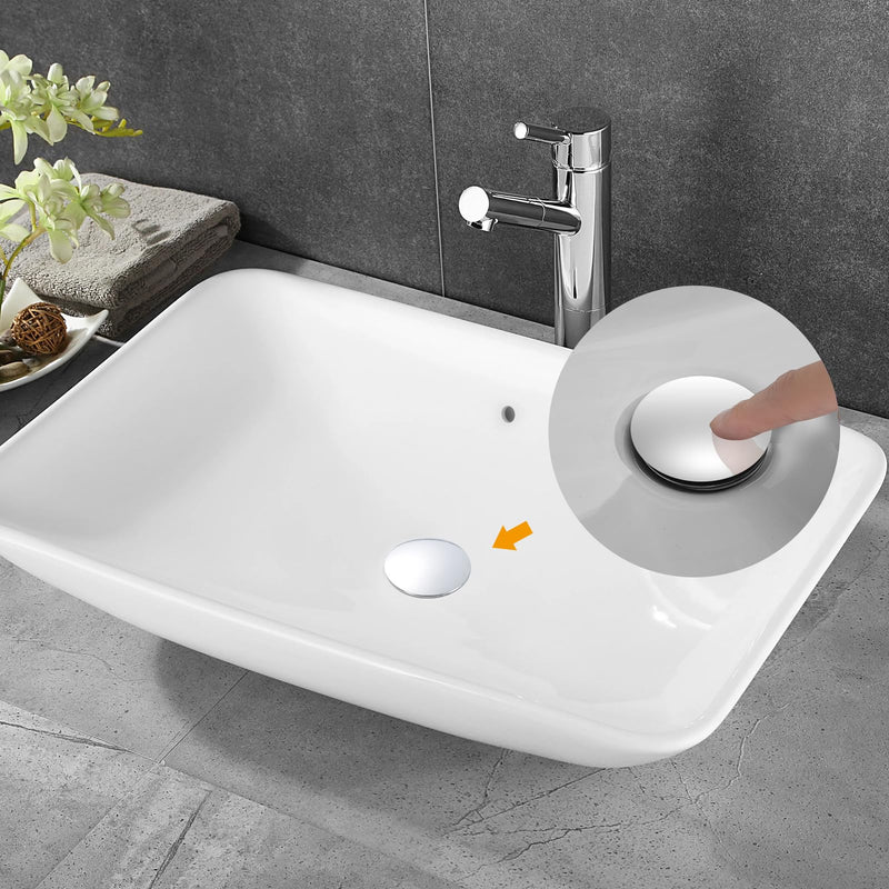 Bathroom Sink P-Trap Complete Set, Height Adjustable Bottle Trap with Pop Up Drain Stopper with Overflow, Chrome With Overflow Drain