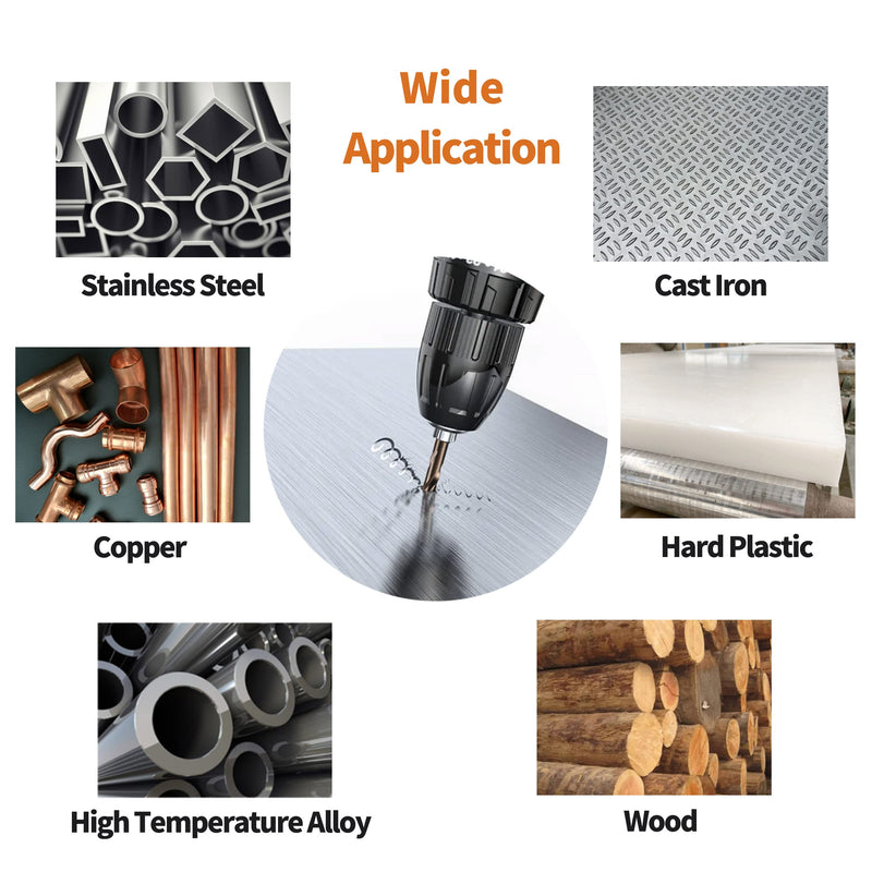 (10PCS) 5/16" Cobalt Drill Bit, HSS M35 Metal Drill Bits for Steel, Stainless Steel, Cast Iron, Hard Plastic and Wood 5/16 10PCS Cobalt