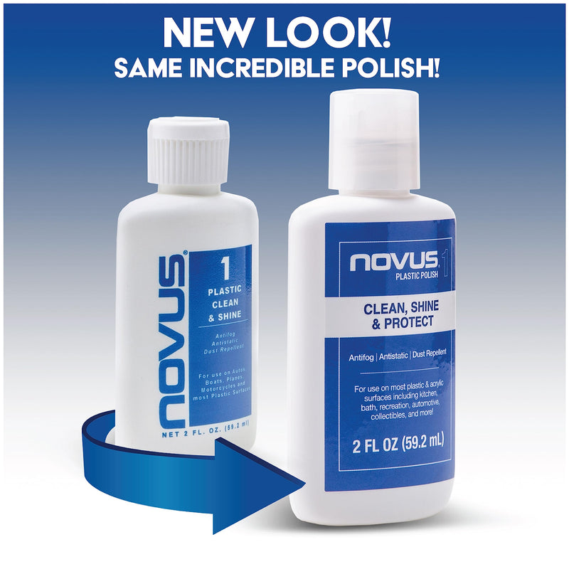 NOVUS 7020 | Plastic Clean & Shine #1 | 8 Ounce Bottle 8 Fl Oz (Pack of 1)