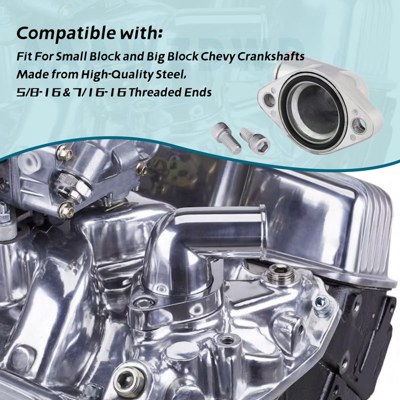 15 Degree For sbc water neck Swivel Aluminum Thermostat Housing Water Neck Polished Compatible with Chevrolet SBC BBC 327 350 454 396 ect Water Neck Thermostat Housing